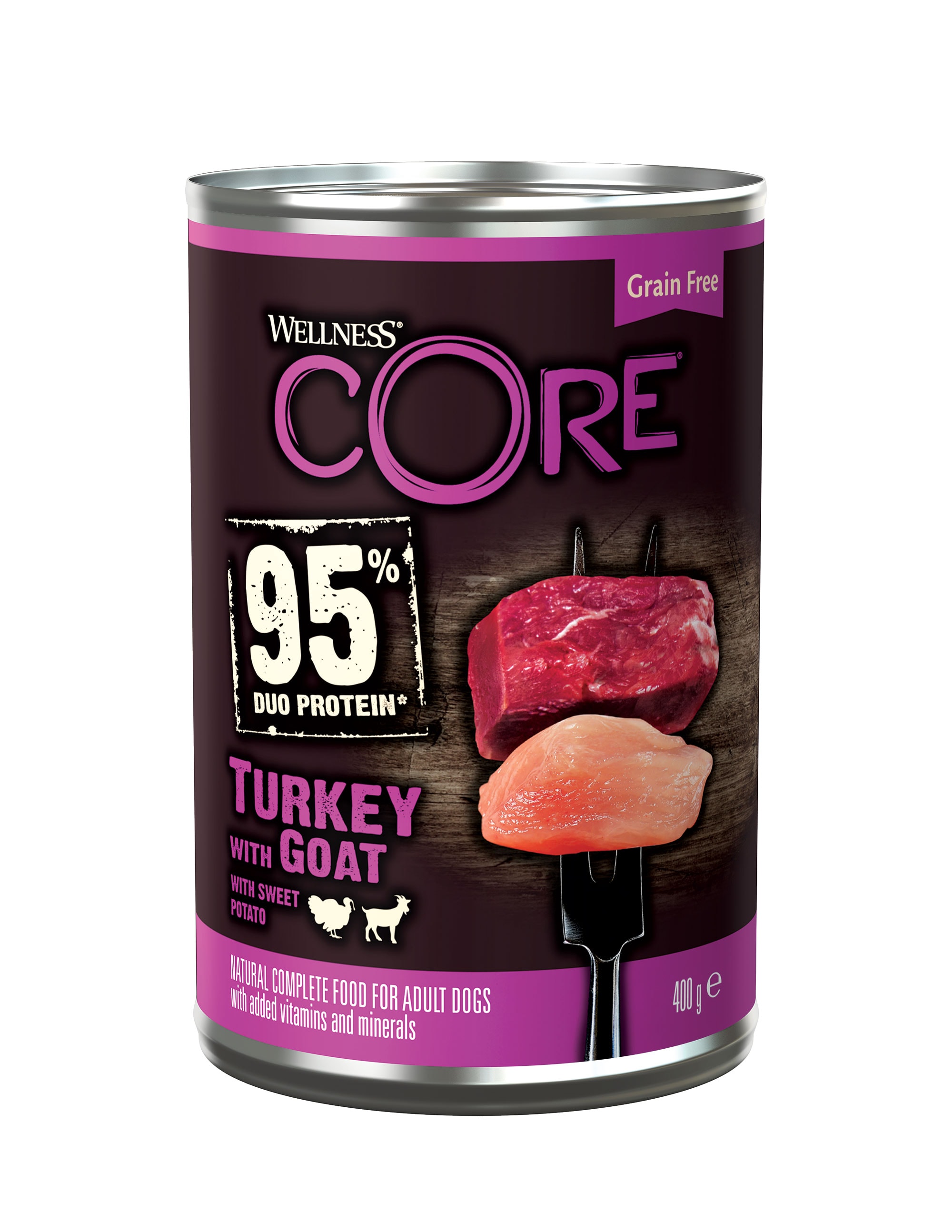 Core dog turkey & goat blötmat 400gx6st burkar