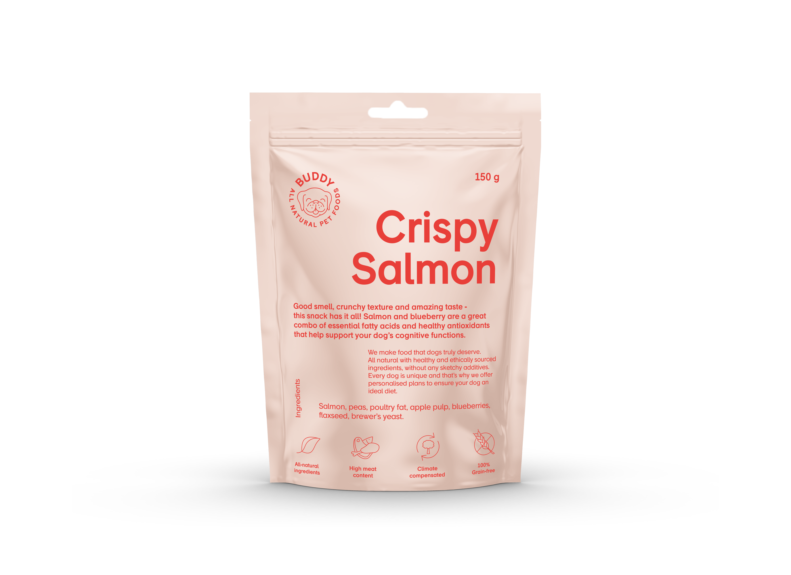 Buddy petfoods crispy salmon godis 150g