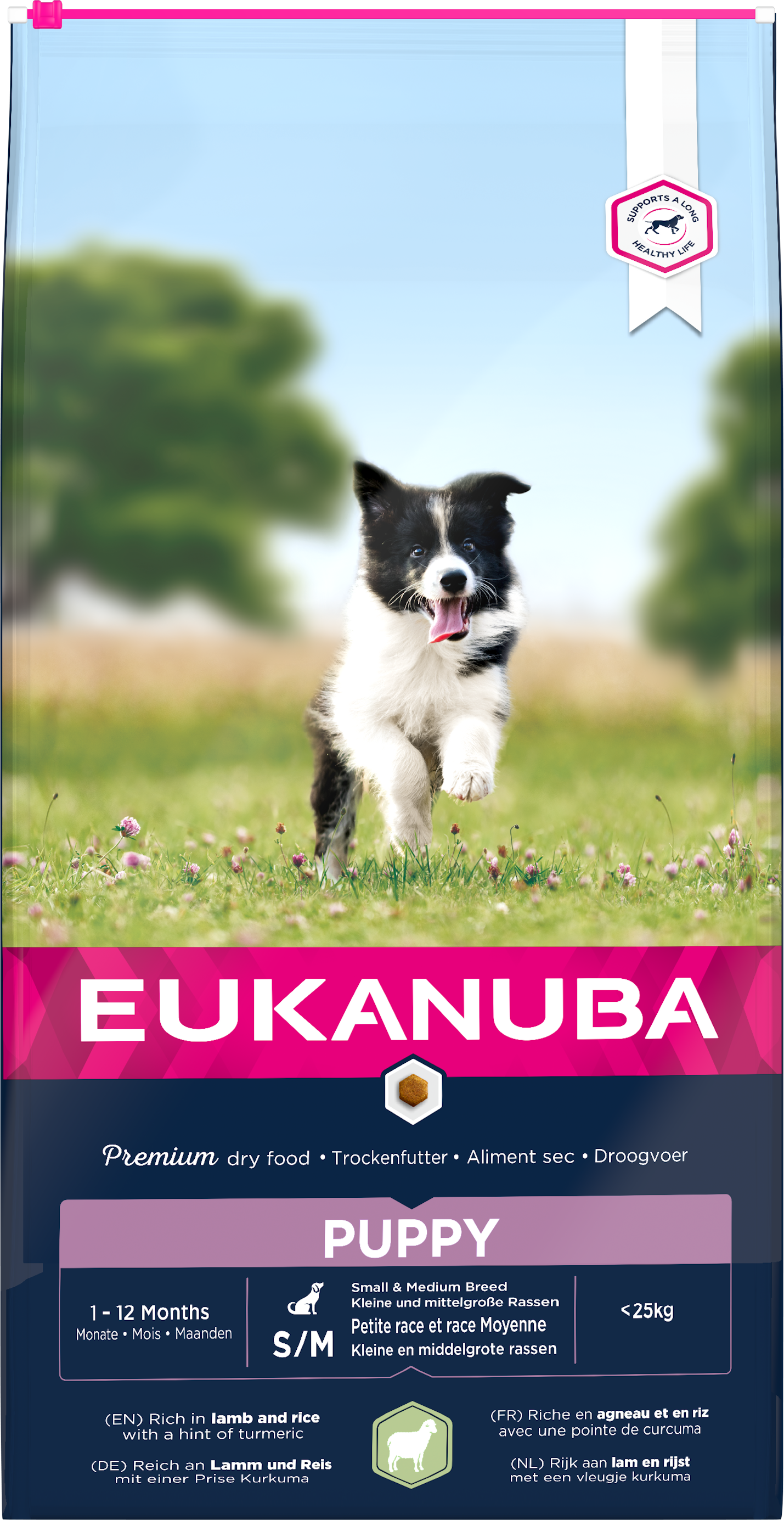 Eukanuba dog puppy/junior small/medium lamb & rice 12kg