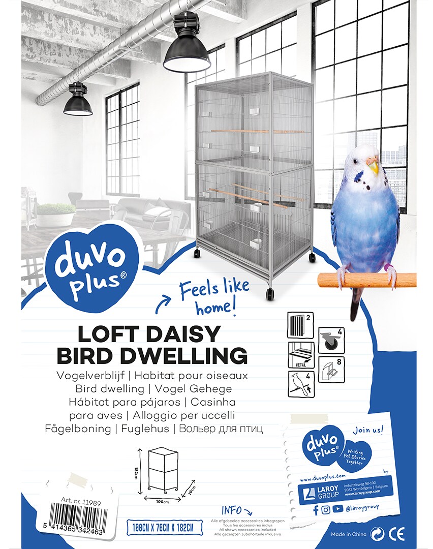 Fågelbur Daisy med hjul - 2