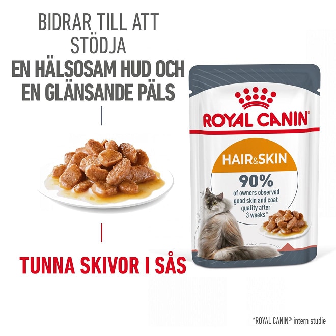 Royal Canin Våtfoder Hair&Skin i sås 12x85g - 2