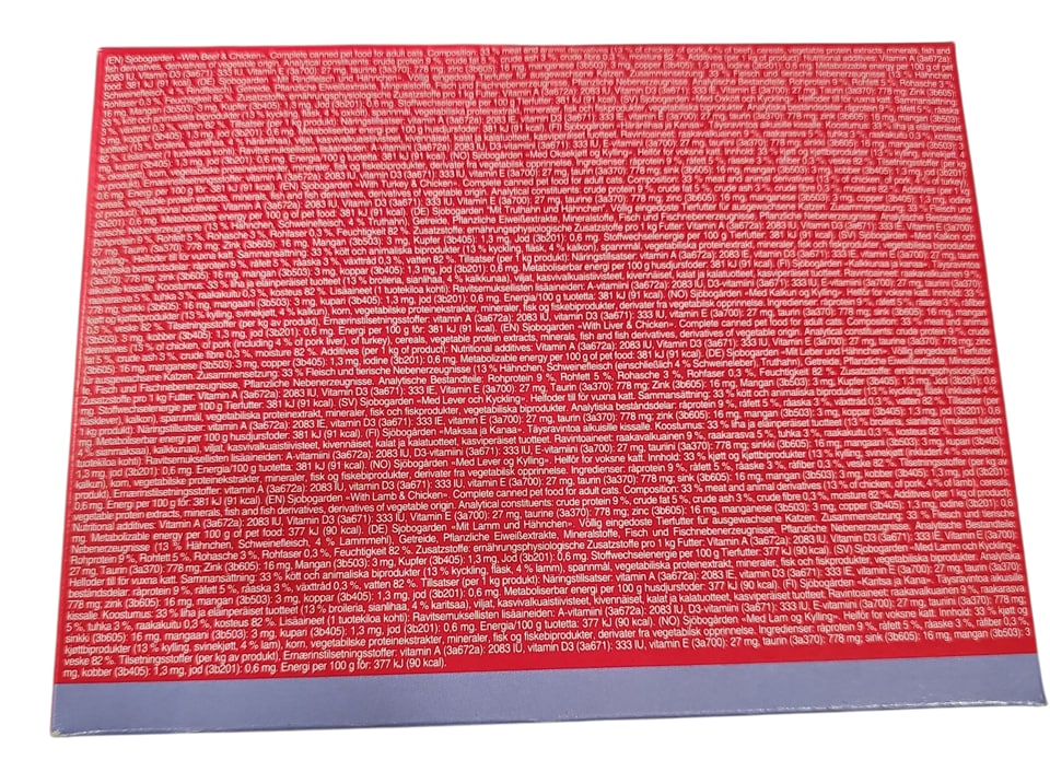 Sjöbogårdens Köttmeny 12x100g för vuxna katter - 2