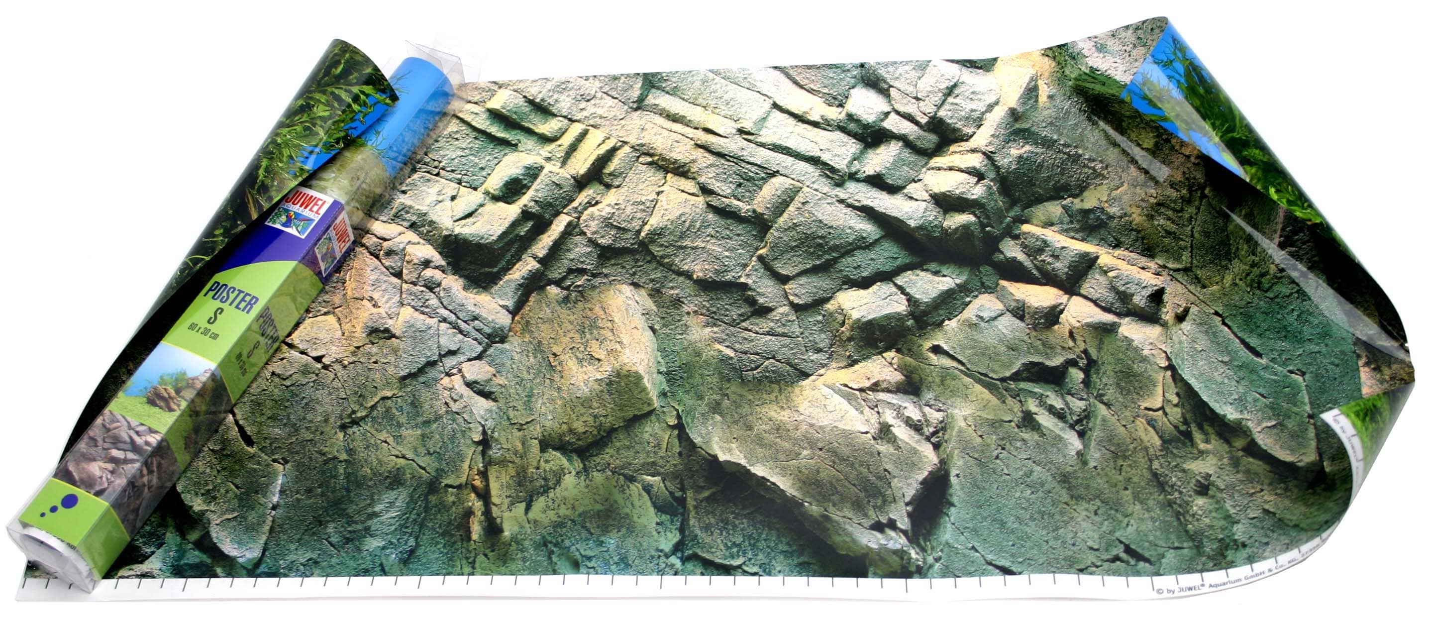 Akvariebakgrund poster Växt/berg; 3 storlekar - 2