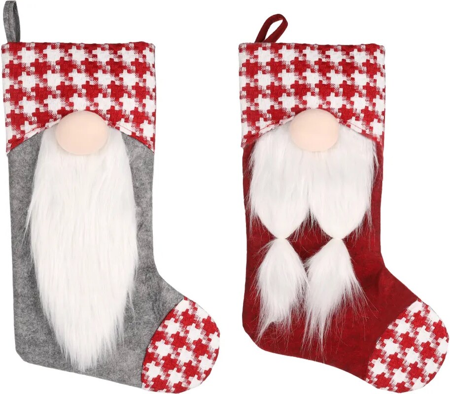 Julstrumpa Tomte mixfärg 25CM L X 3CM W X 45CM H