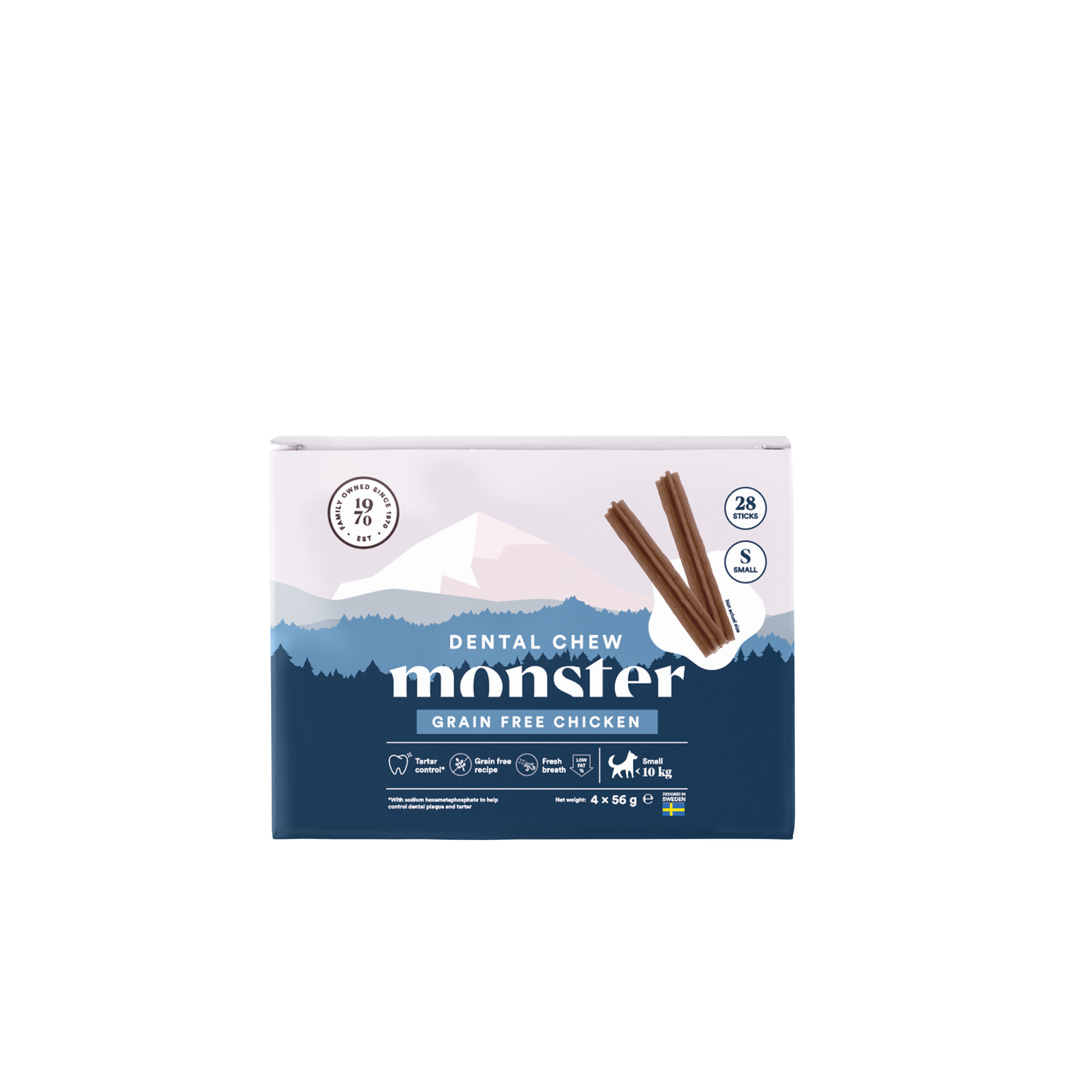 Monster Dental Chew Chicken Small 28-p