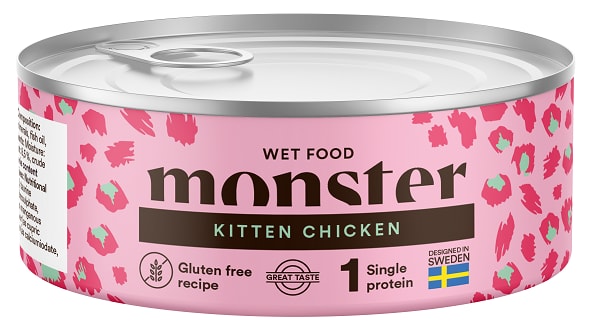 Monster Kitten Våtfoder Kyckling 100g