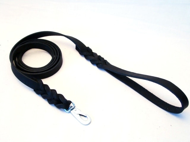 Läderkoppel svart 18mm/220-250cm