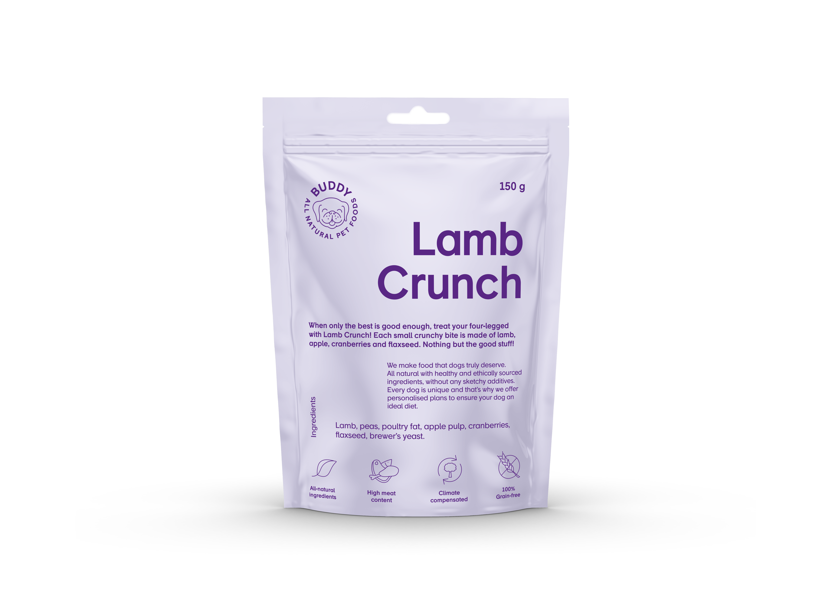 Buddy petfoods lamb crunch godis 150g