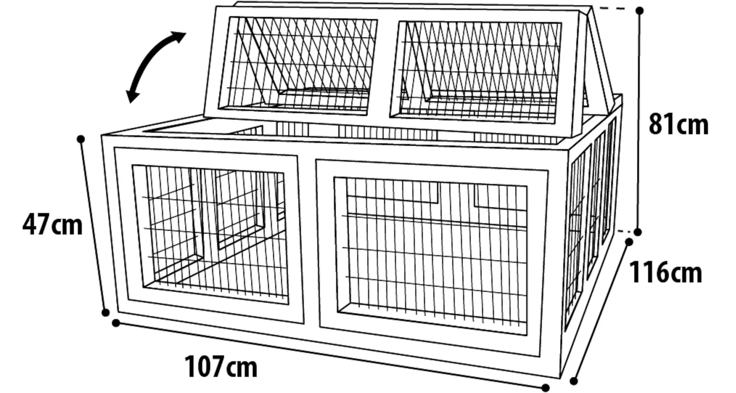 Utomhushage 116x107x47cm - 2