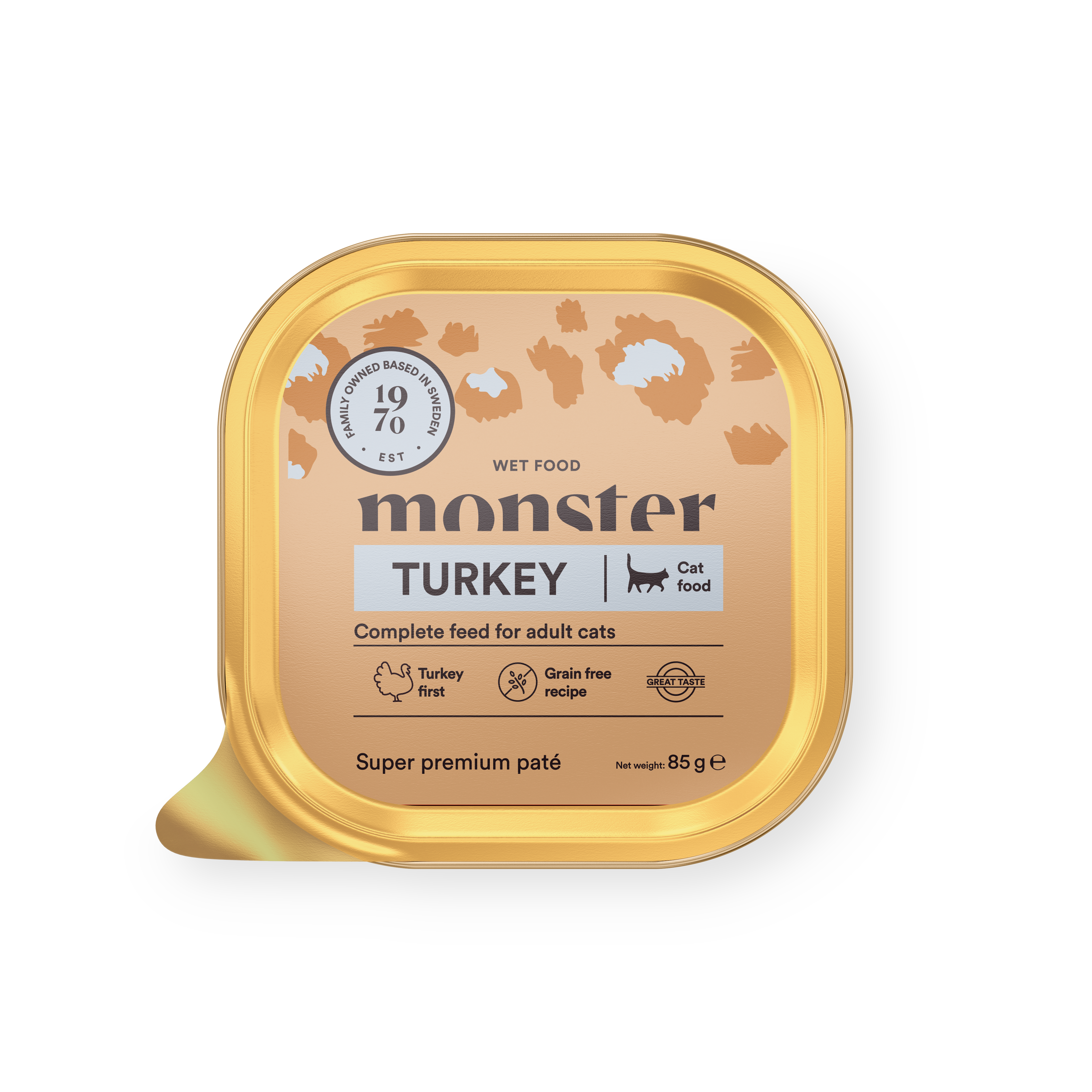 Monster Katt Våtfoder Turkey Paté 85g