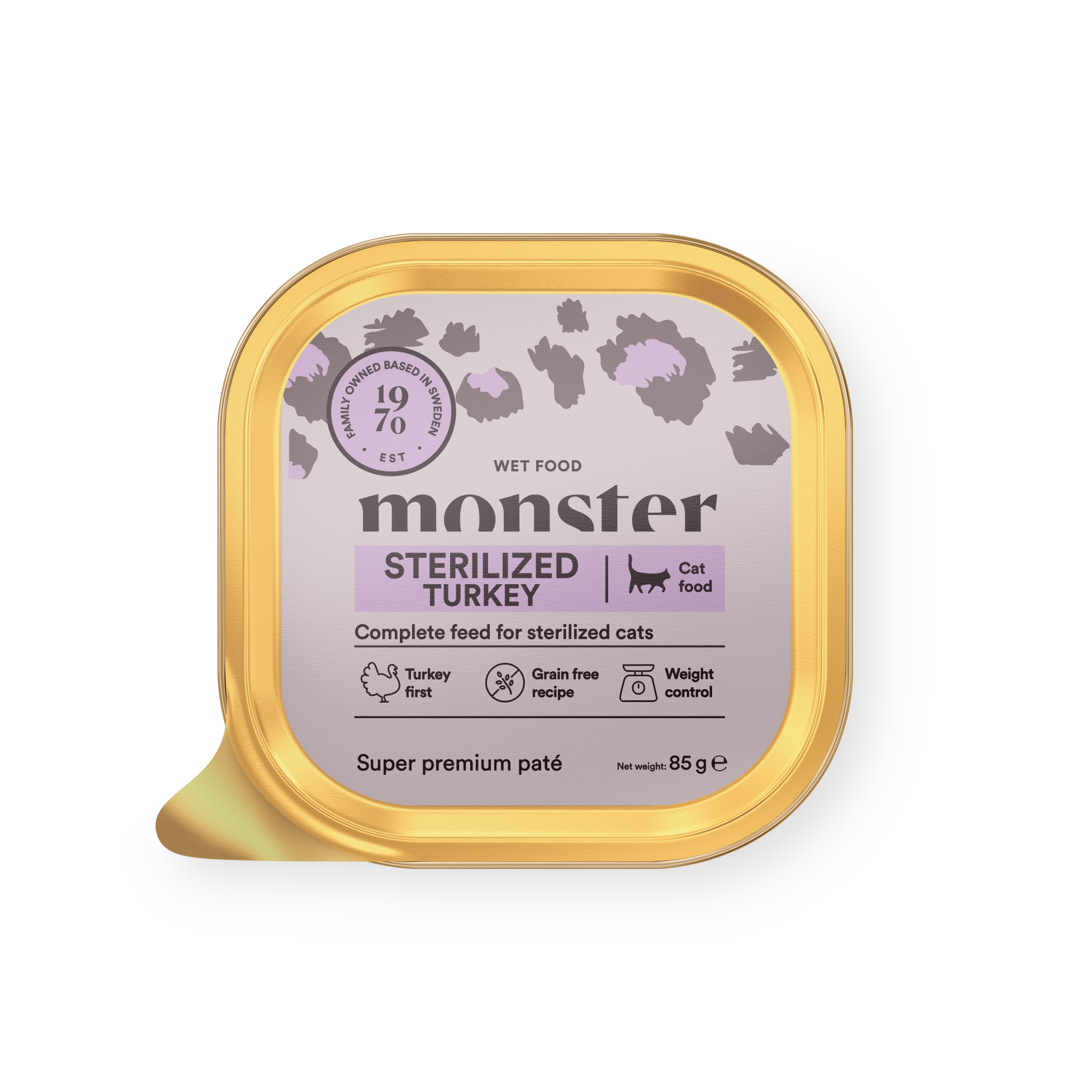 Monster Katt Våtfoder Sterilized Turkey Paté 85g
