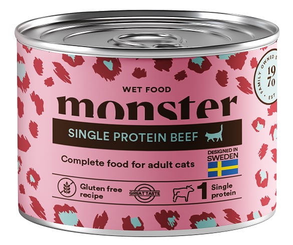 Monster Katt Våtfoder Nöt 200g