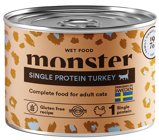 Monster Katt Våtfoder Turkey 200g