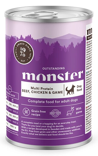 Monster Våt Multiprotein Beef, Chicken & Game 400g
