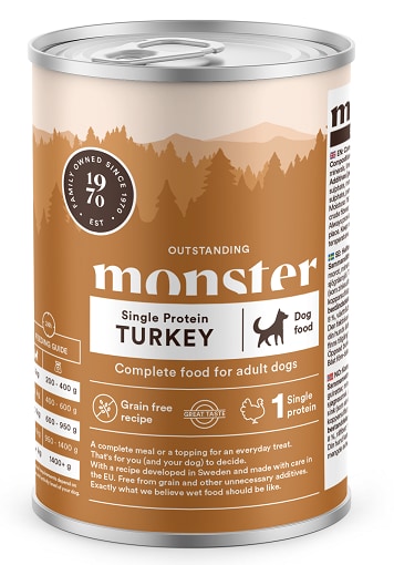 Monster Våt Single Protein Turkey 400g