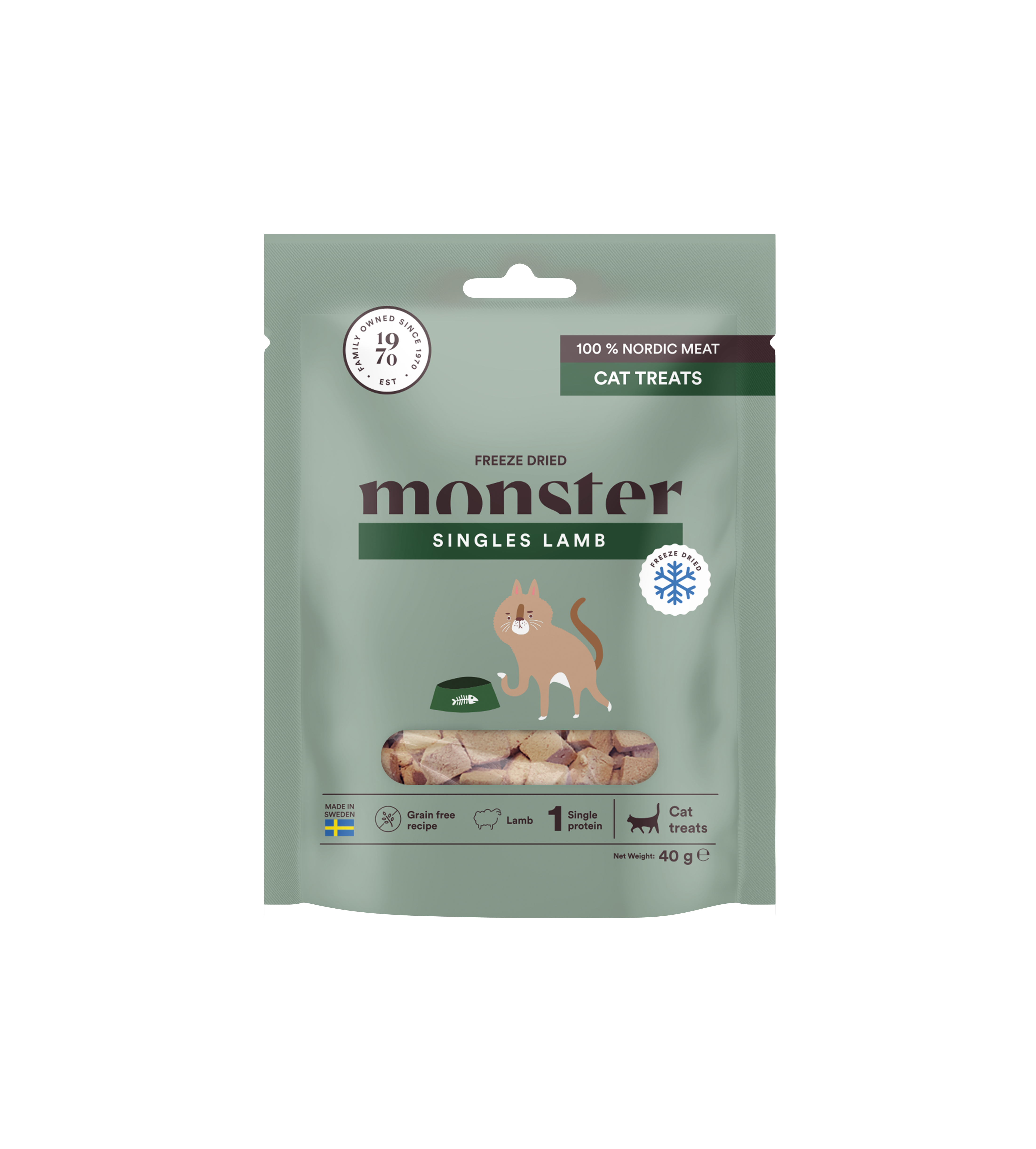 Monster Katt Frystorkat Godis Lamm 40g