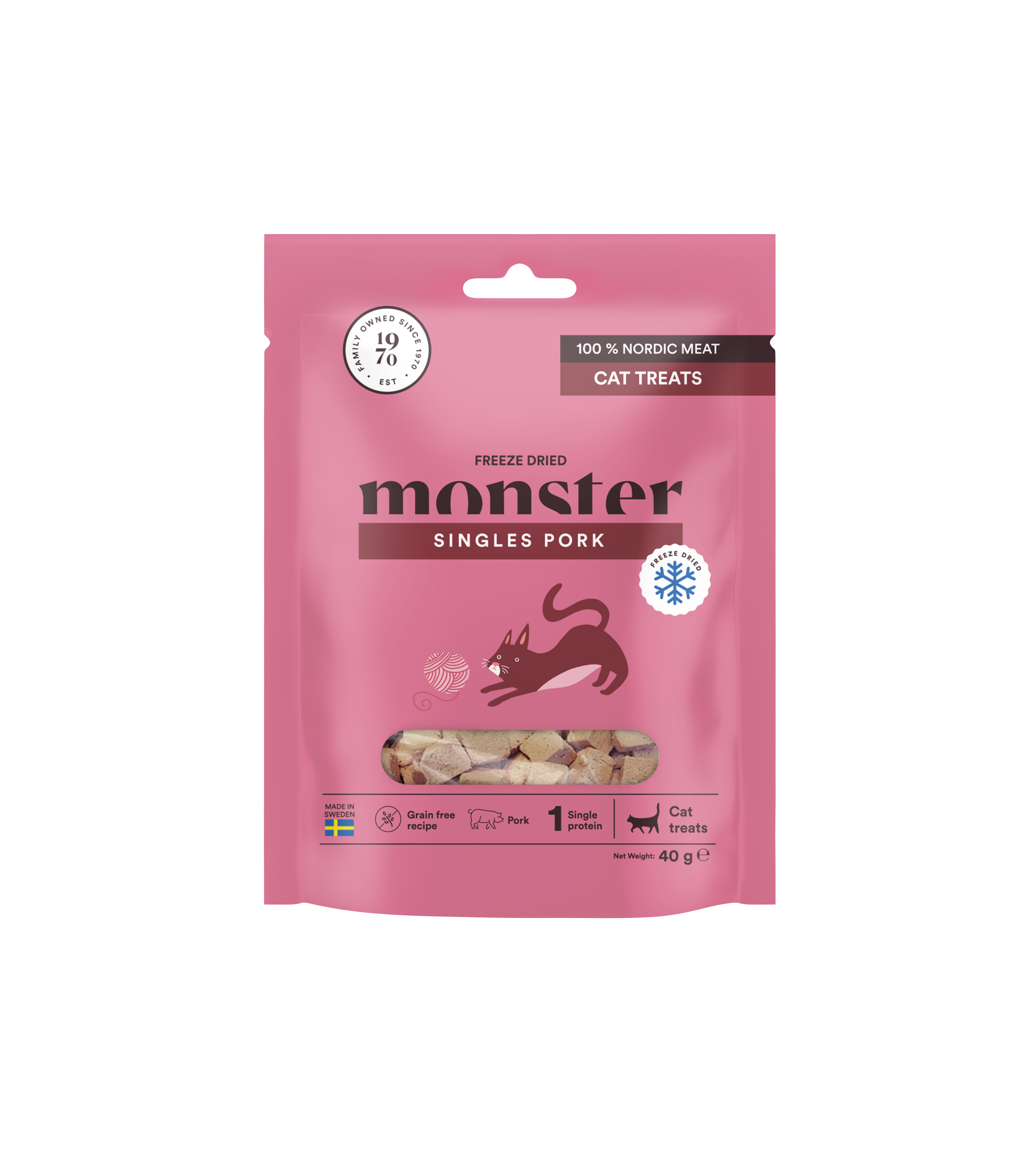 Monster Katt Frystorkat Godis Fläsk 40g