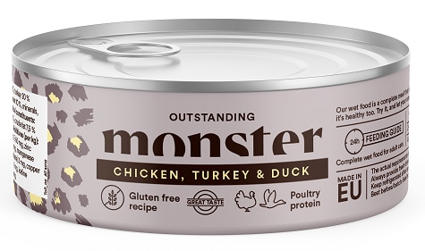 Monster Katt Våtfoder Kyckling/Kalkon/Anka 100g
