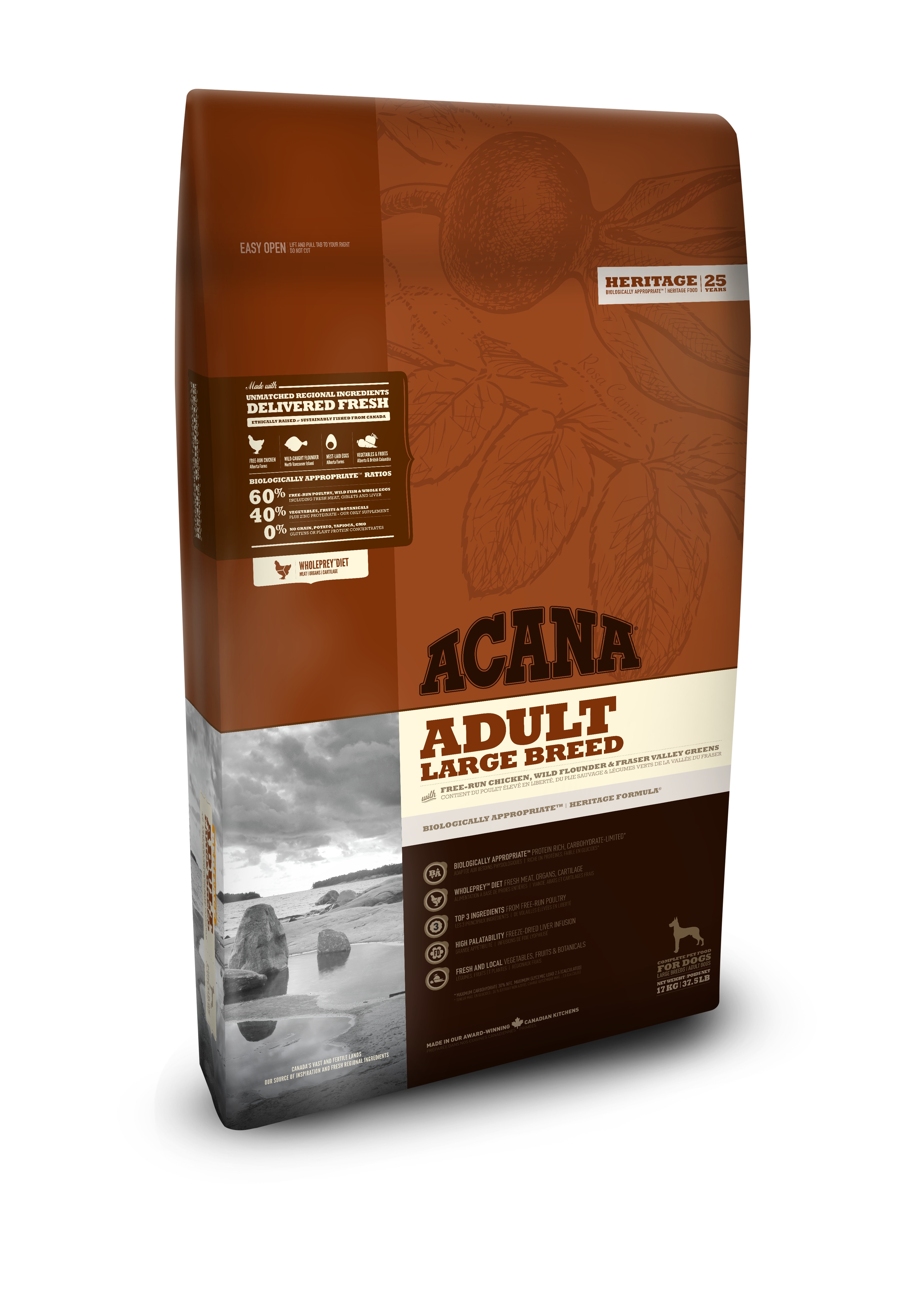 Acana Heritages Adult large breed 17kg