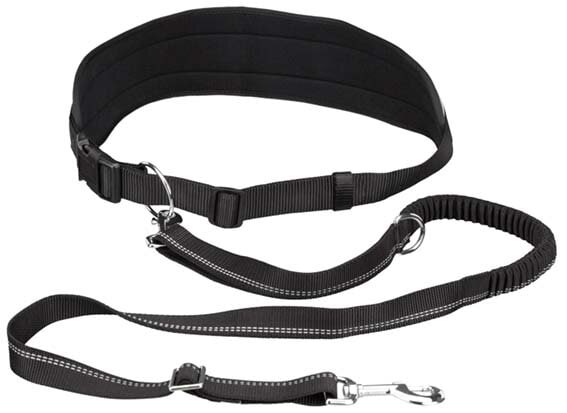 Handsfree/jogging-bälte med expander 75-120cm