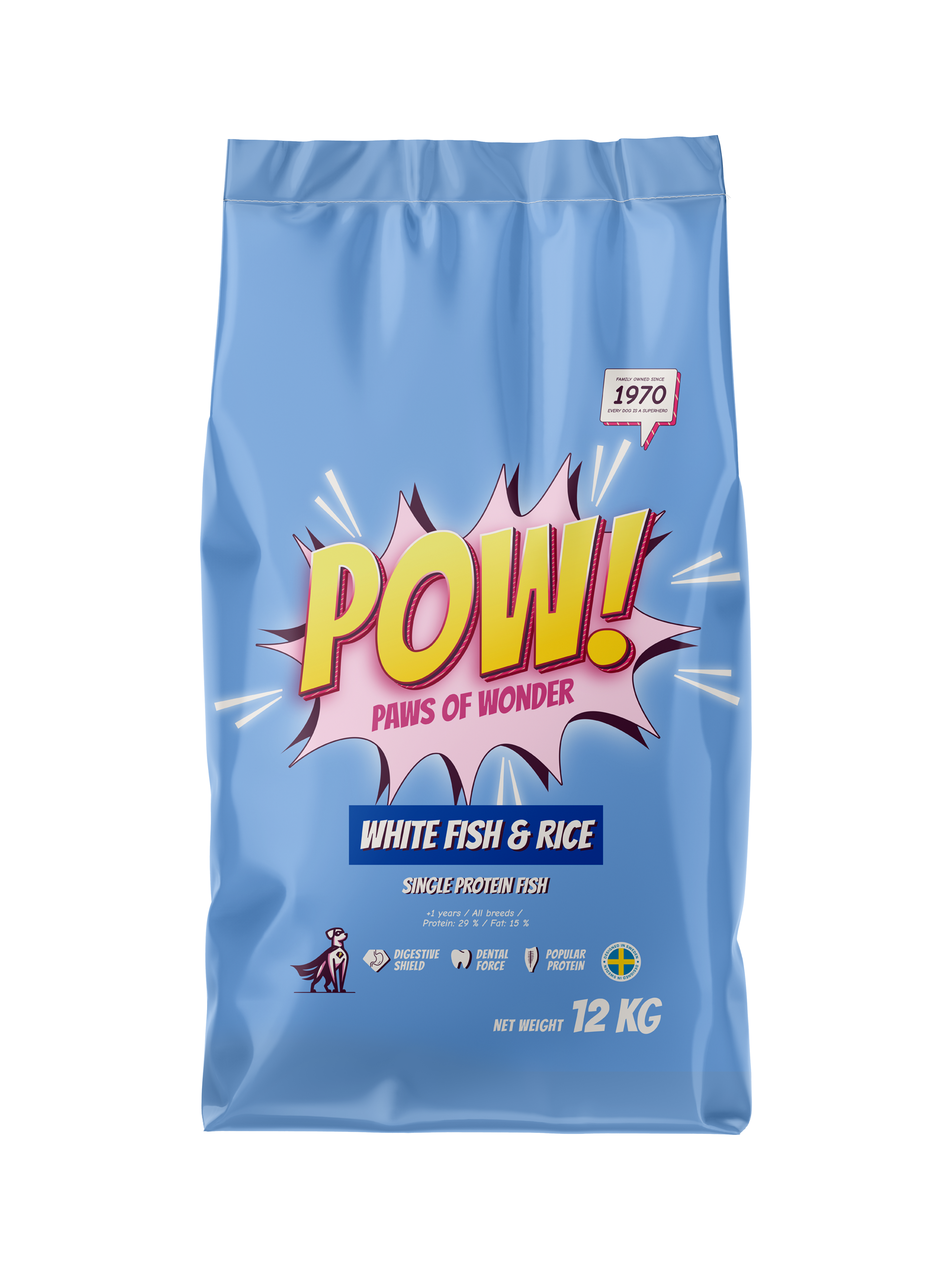 POW! White Fish & Rice 12kg