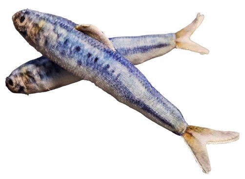 Kattleksak Makrill 12cm med kattmynta