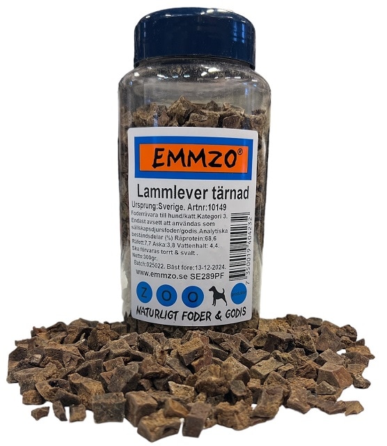 Emmzo Tärnad torkad lammlever 300g