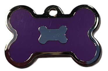 ID-bricka Epoxy stort ben lila