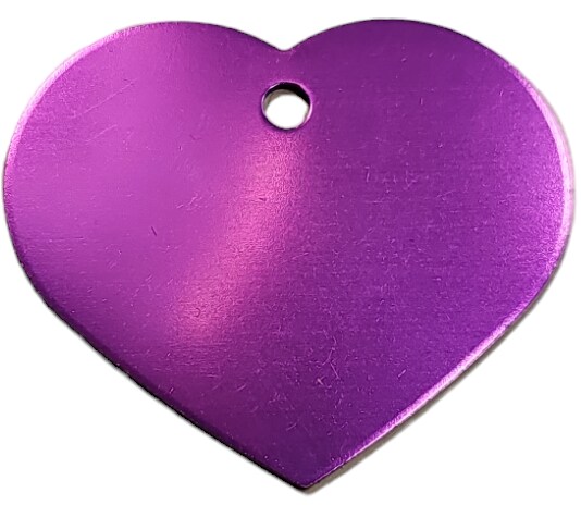 ID-bricka Stort hjärta Lila