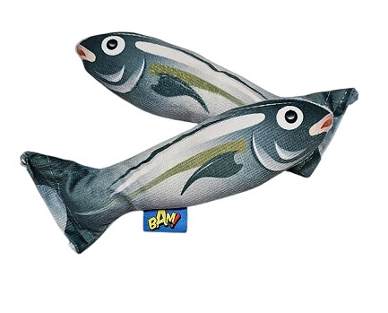 Kattleksak BAM Fisk 15cm med kattmynta - 2