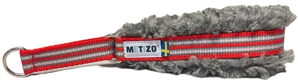 Metizo Halsband Röd Fårskinnsimitation flera storlekar - 2
