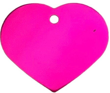 ID-bricka Stort hjärta Cerise