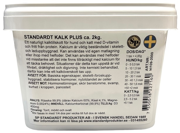 Standardt Kalk Plus protein fri 2kg