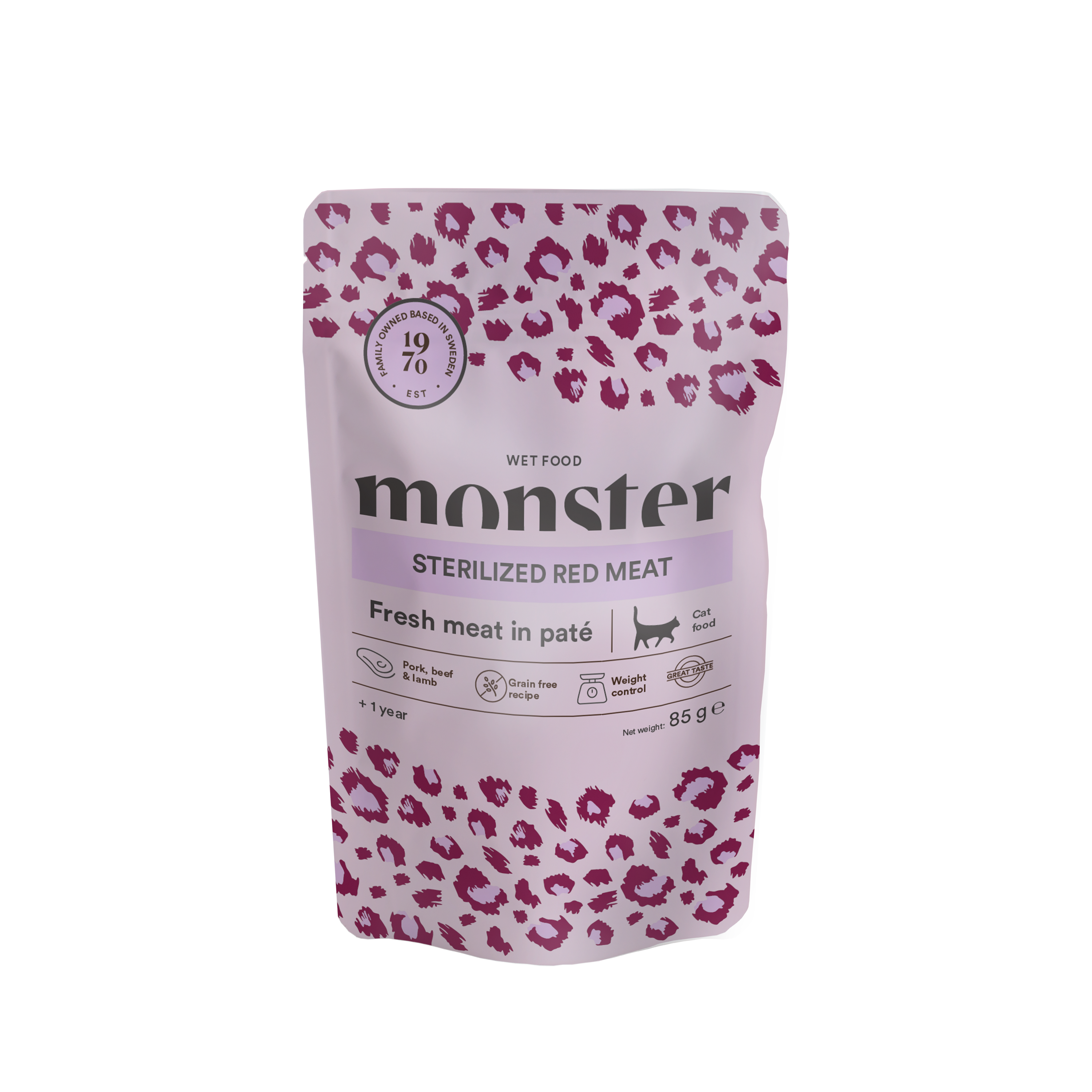 Monster Katt Våtfoder Sterilized Red Meat 85g