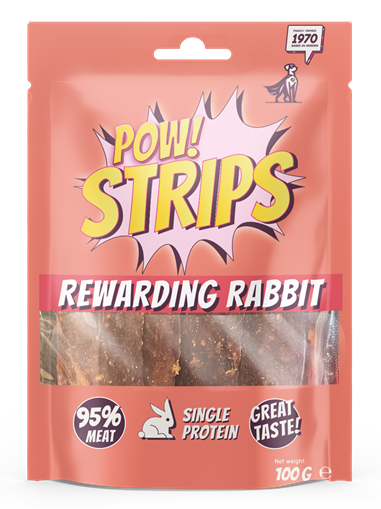 POW! Strips Rewarding Rabbit 100g