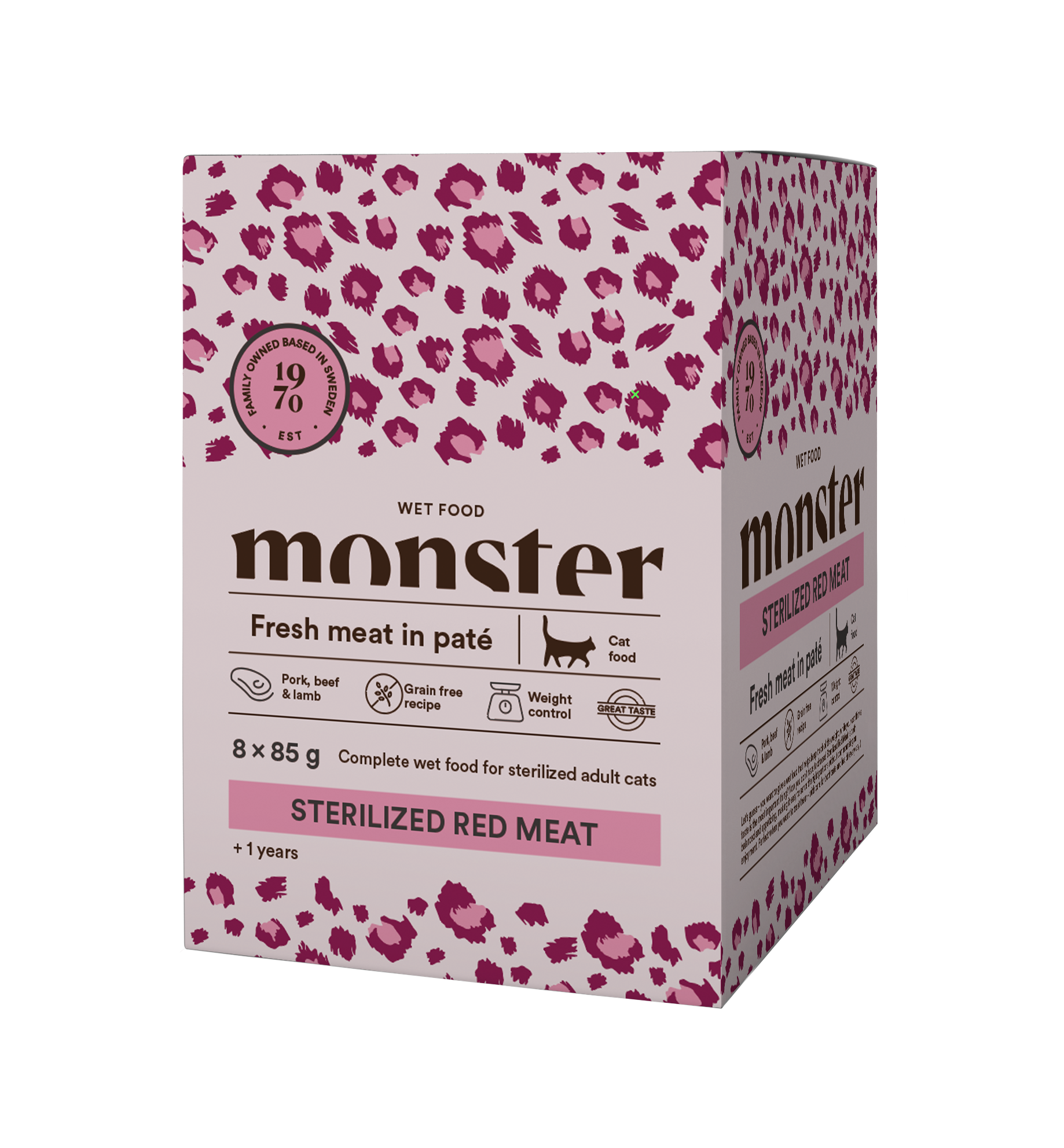 Monster Katt Våtfoder Sterilized Red Meat 85g 8-Pack