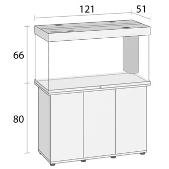 Juwel Rio 350 inkl. SBX-bänk och LED-belysning Svart