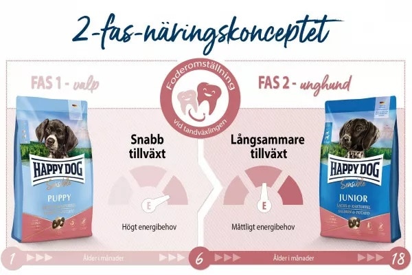 Happy Dog Junior Lax & Potatis 10kg