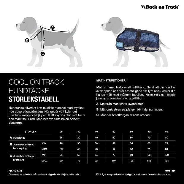 Back on Track kyltäcke "Cool on Track" hund - 2