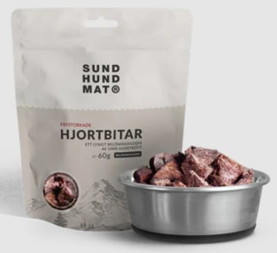 Sund hundmat frystorkade Hjortbitar 60gr