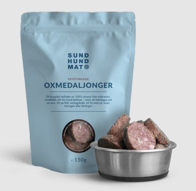 Sund hundmat Oxmedaljonger 150g