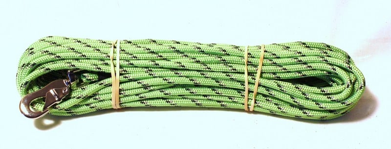 Spårlina 10m med invävd reflex, flera färger