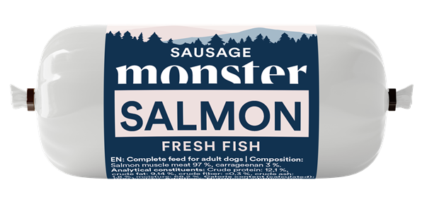Monster Dog Sausage Salmon 80g