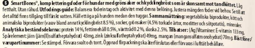 Smartbones Sticks w.wrapped chicken  minis 9-p - 2