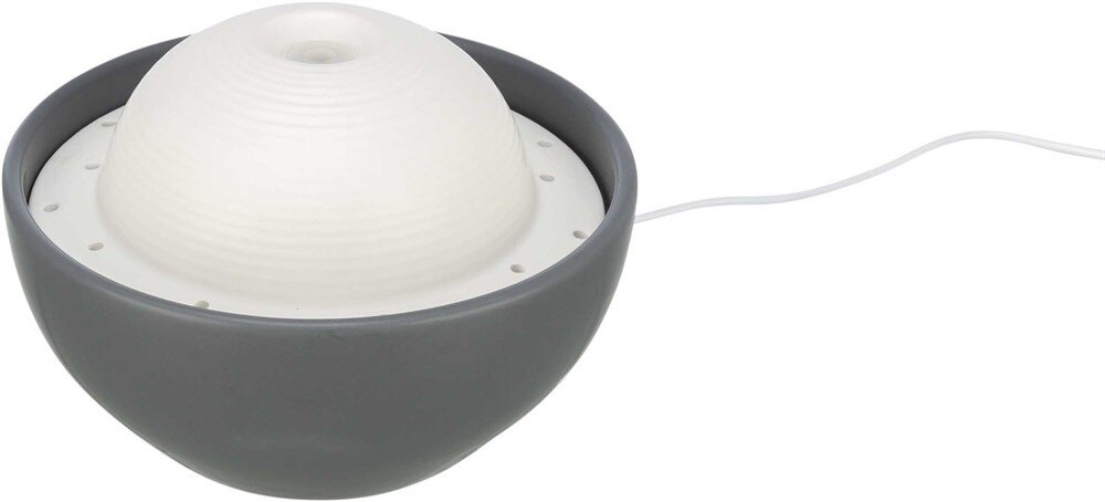 Drickfontän keramik grå/vit 1,5l 20x10x20cm