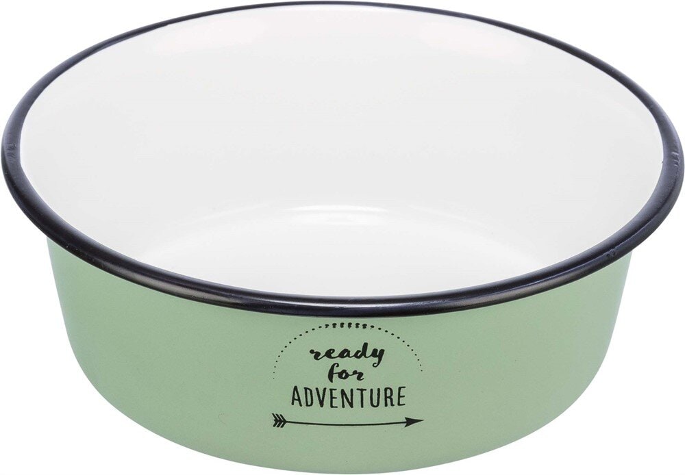 Matskål emalj/rostfri grön (3 storlekar)