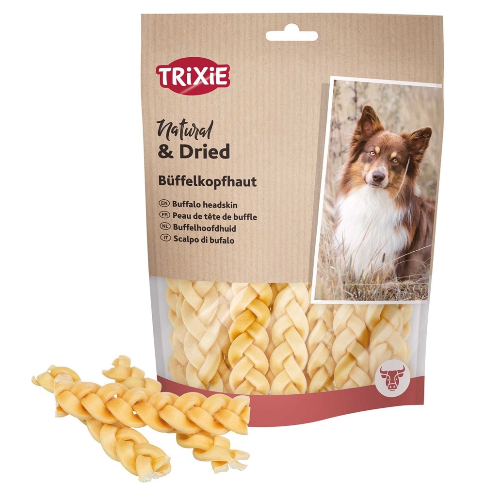 Tuggben flätad buffelhud 12cm/200g