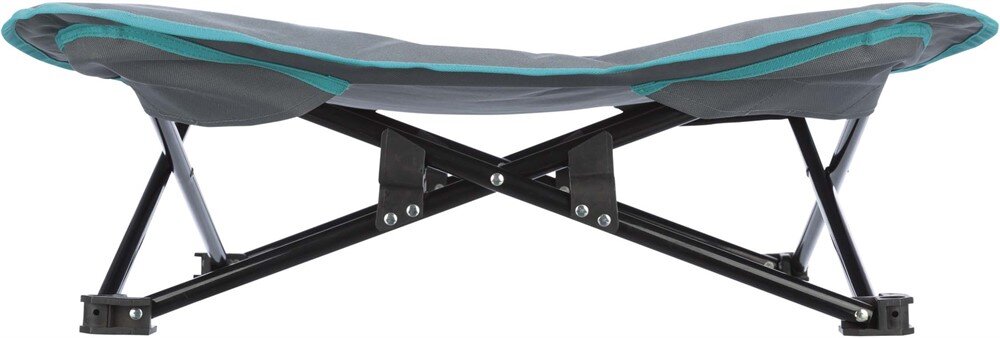 Campingsäng 88x32x88cm mörkgrå/petrol