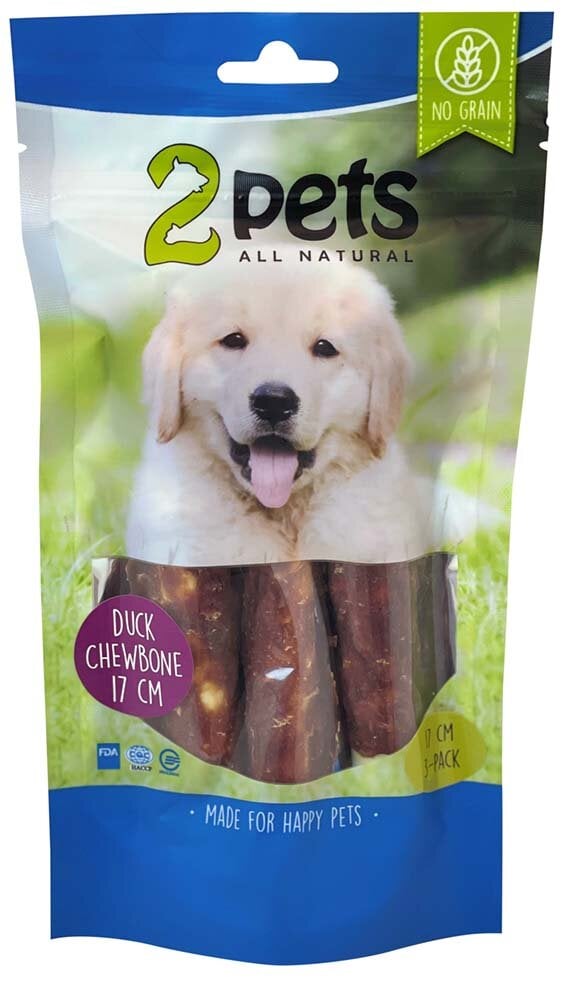 2Pets Tuggrulle m ankfilé 17cm 3-pack 140g