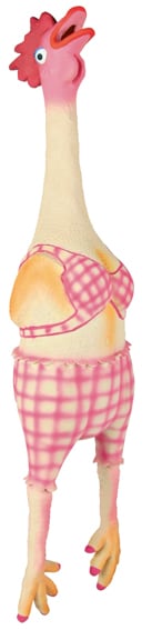 Latexhöna med djurljud 48cm